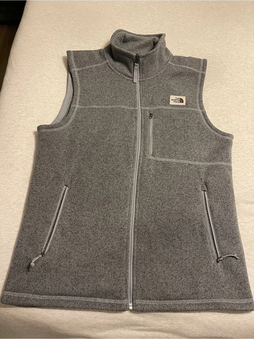 The North Face Men's Heather Gray Fleece Vest